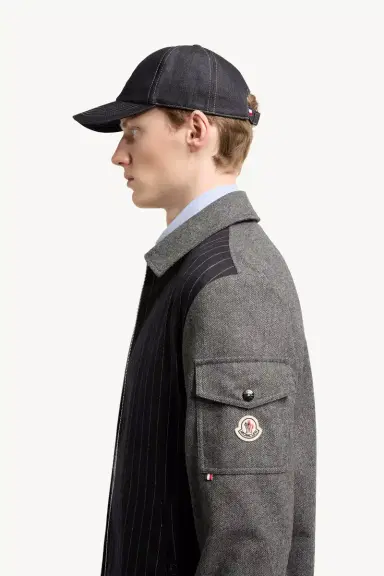 Moncler Herringbone Wool Blend Zip-up Shirt Jacket | Thumbnail 4 Moncler Herringbone Wool Blend Zip-up Shirt Jacket | Thumbnail 4