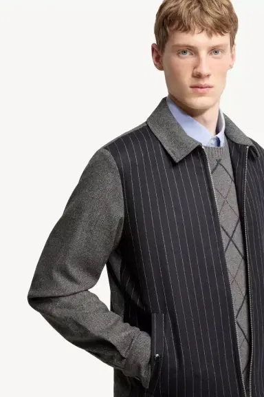 Moncler Herringbone Wool Blend Zip-up Shirt Jacket | Thumbnail 7 Moncler Herringbone Wool Blend Zip-up Shirt Jacket | Thumbnail 7