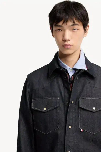 Moncler Denim Long Sleeve Shirt Jacket | Thumbnail 7 Moncler Denim Long Sleeve Shirt Jacket | Thumbnail 7