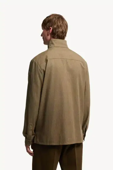 Moncler Leather Logo Cotton Jacket | Thumbnail 6 Moncler Leather Logo Cotton Jacket | Thumbnail 6