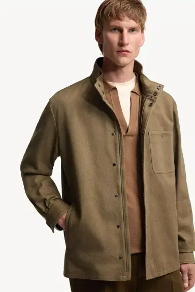 Moncler Leather Logo Cotton Jacket | Thumbnail 7 Moncler Leather Logo Cotton Jacket | Thumbnail 7