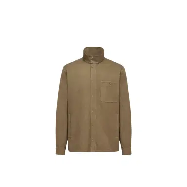 Moncler Leather Logo Cotton Jacket | Thumbnail 1 Moncler Leather Logo Cotton Jacket | Thumbnail 1