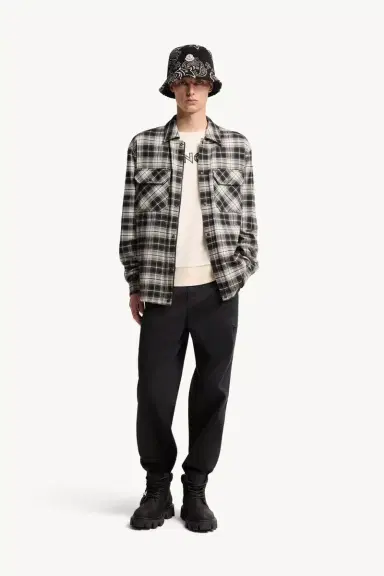 Moncler Check Cotton Flannel Zip-up Shirt | Thumbnail 3 Moncler Check Cotton Flannel Zip-up Shirt | Thumbnail 3