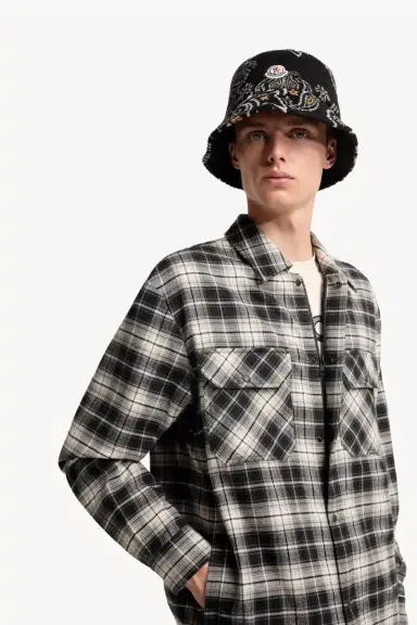 Moncler Check Cotton Flannel Zip-up Shirt | Thumbnail 7 Moncler Check Cotton Flannel Zip-up Shirt | Thumbnail 7