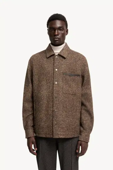 Moncler Check Jersey Shirt Jacket | Thumbnail 5 Moncler Check Jersey Shirt Jacket | Thumbnail 5