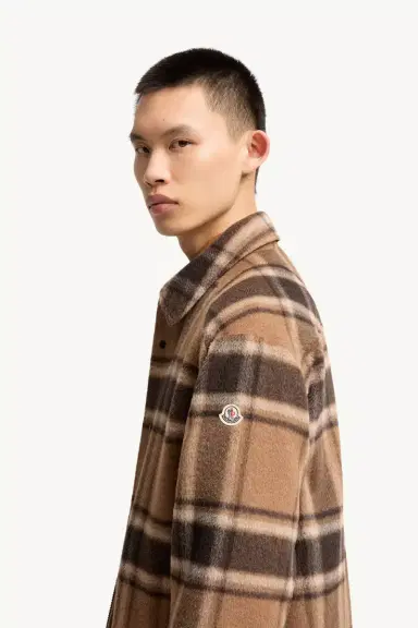 Moncler Check Wool Shirt Jacket | Thumbnail 4 Moncler Check Wool Shirt Jacket | Thumbnail 4