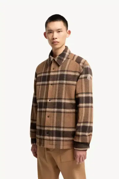 Moncler Check Wool Shirt Jacket | Thumbnail 5 Moncler Check Wool Shirt Jacket | Thumbnail 5