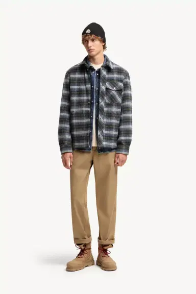 Moncler Check Wool Shirt Jacket | Thumbnail 3 Moncler Check Wool Shirt Jacket | Thumbnail 3