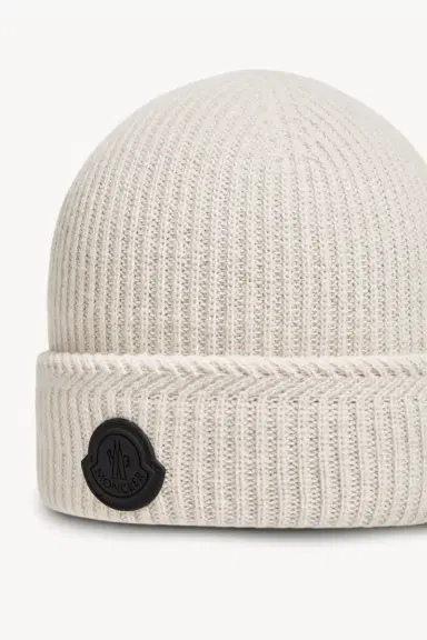 Moncler Cashmere Blend Logo Beanie | Thumbnail 4 Moncler Cashmere Blend Logo Beanie | Thumbnail 4
