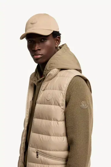 Moncler Leather Logo Cotton Gabardine Baseball Cap | Thumbnail 3 Moncler Leather Logo Cotton Gabardine Baseball Cap | Thumbnail 3