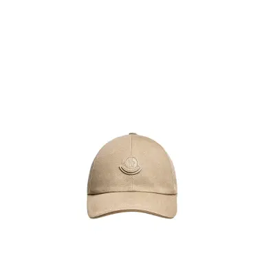 Moncler Leather Logo Cotton Gabardine Baseball Cap | Thumbnail 1 Moncler Leather Logo Cotton Gabardine Baseball Cap | Thumbnail 1