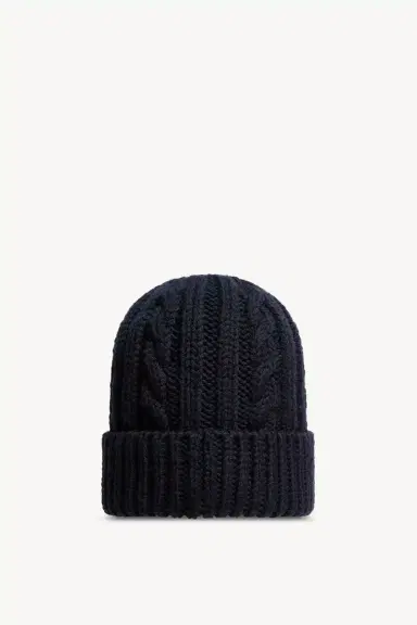 Moncler Leather Logo Wool Beanie | Thumbnail 5 Moncler Leather Logo Wool Beanie | Thumbnail 5