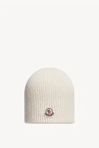 Moncler Logo Wool Beanie | Thumbnail 2 Moncler Logo Wool Beanie | Thumbnail 2