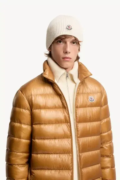 Moncler Logo Wool Beanie | Thumbnail 3 Moncler Logo Wool Beanie | Thumbnail 3