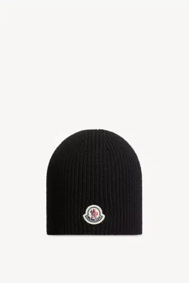Moncler Logo Wool Beanie | Thumbnail 2 Moncler Logo Wool Beanie | Thumbnail 2
