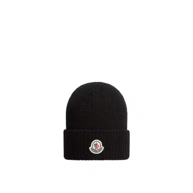 Moncler Tricot Wool Blend Beanie | Thumbnail 1 Moncler Tricot Wool Blend Beanie | Thumbnail 1
