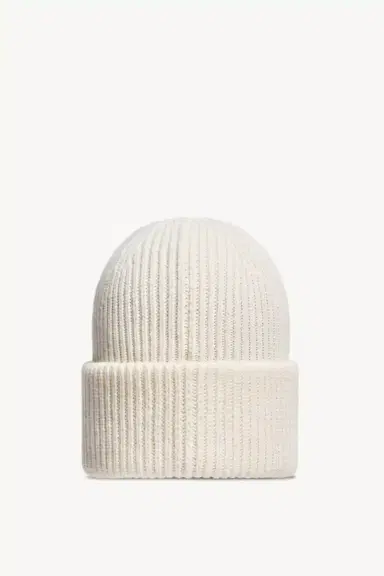 Moncler Leather Logo Cashmere Beanie | Thumbnail 5 Moncler Leather Logo Cashmere Beanie | Thumbnail 5