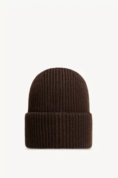 Moncler Leather Logo Cashmere Beanie | Thumbnail 5 Moncler Leather Logo Cashmere Beanie | Thumbnail 5