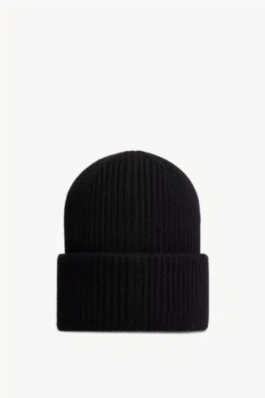 Moncler Leather Logo Cashmere Beanie | Thumbnail 5 Moncler Leather Logo Cashmere Beanie | Thumbnail 5