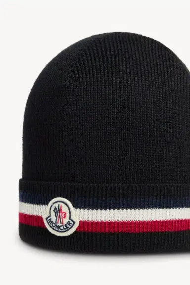 Moncler Tricolor Wool Beanie | Thumbnail 4 Moncler Tricolor Wool Beanie | Thumbnail 4