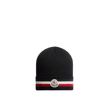 Moncler Tricolor Wool Beanie | Thumbnail 1 Moncler Tricolor Wool Beanie | Thumbnail 1