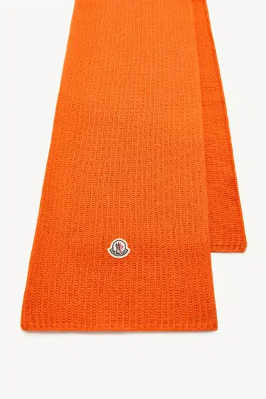 Moncler Wool Blend Logo Scarf | Thumbnail 4 Moncler Wool Blend Logo Scarf | Thumbnail 4