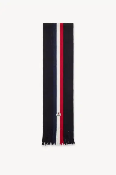 Moncler Tricolor Wool Scarf | Thumbnail 2 Moncler Tricolor Wool Scarf | Thumbnail 2