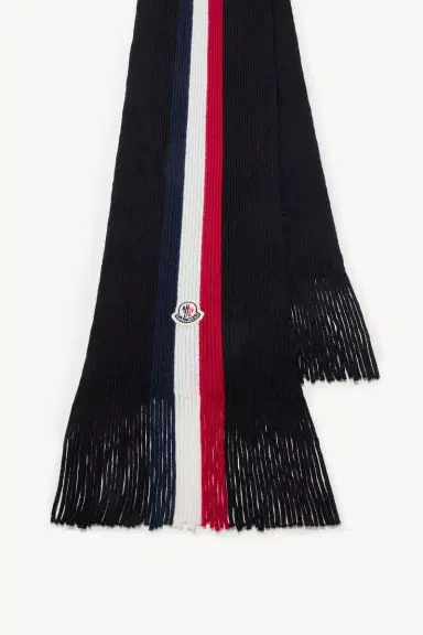 Moncler Tricolor Wool Scarf | Thumbnail 4 Moncler Tricolor Wool Scarf | Thumbnail 4