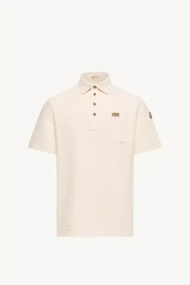 Moncler Leather Logo Tag Cotton Polo Shirt | Thumbnail 2 Moncler Leather Logo Tag Cotton Polo Shirt | Thumbnail 2