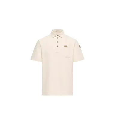 Moncler Leather Logo Tag Cotton Polo Shirt | Thumbnail 1 Moncler Leather Logo Tag Cotton Polo Shirt | Thumbnail 1