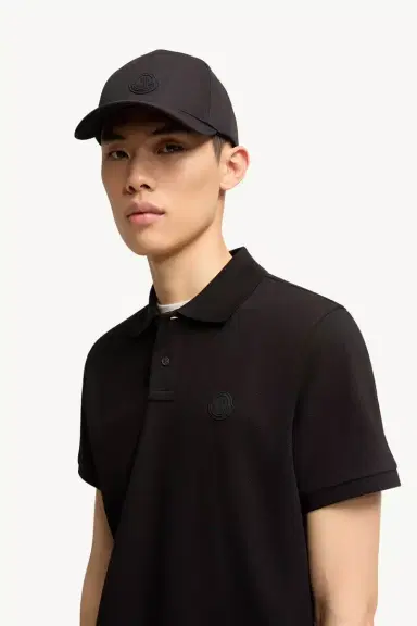 Moncler Logo Cotton Piquet Polo Shirt | Thumbnail 4 Moncler Logo Cotton Piquet Polo Shirt | Thumbnail 4