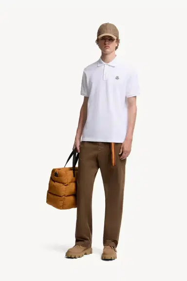 Moncler Logo Patch Cotton Piquet Polo Shirt | Thumbnail 2 Moncler Logo Patch Cotton Piquet Polo Shirt | Thumbnail 2