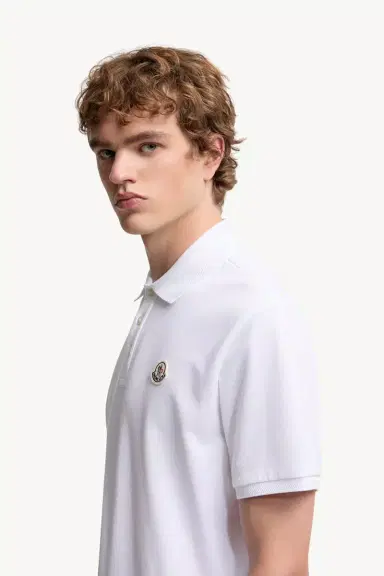 Moncler Logo Patch Cotton Piquet Polo Shirt | Thumbnail 3 Moncler Logo Patch Cotton Piquet Polo Shirt | Thumbnail 3
