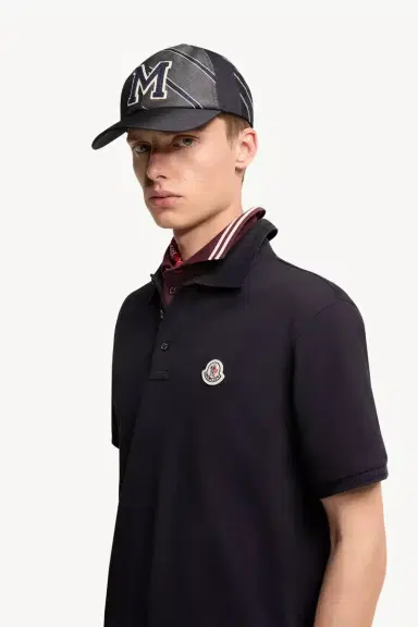 Moncler Logo Patch Cotton Piquet Polo Shirt | Thumbnail 4 Moncler Logo Patch Cotton Piquet Polo Shirt | Thumbnail 4