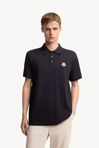 Moncler Logo Patch Cotton Piquet Polo Shirt | Thumbnail 5 Moncler Logo Patch Cotton Piquet Polo Shirt | Thumbnail 5