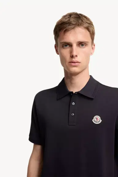 Moncler Logo Patch Cotton Piquet Polo Shirt | Thumbnail 7 Moncler Logo Patch Cotton Piquet Polo Shirt | Thumbnail 7
