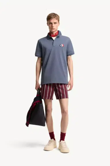 Moncler Cotton Piquet Polo Shirt | Thumbnail 3 Moncler Cotton Piquet Polo Shirt | Thumbnail 3