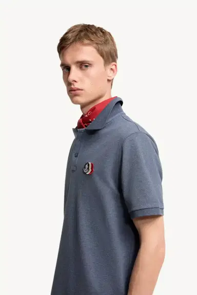 Moncler Cotton Piquet Polo Shirt | Thumbnail 4 Moncler Cotton Piquet Polo Shirt | Thumbnail 4