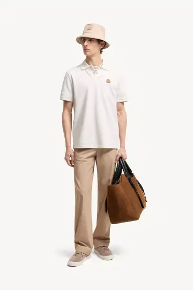 Moncler Logo Patch Cotton Piquet Polo Shirt | Thumbnail 2 Moncler Logo Patch Cotton Piquet Polo Shirt | Thumbnail 2