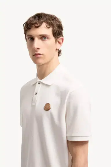 Moncler Logo Patch Cotton Piquet Polo Shirt | Thumbnail 3 Moncler Logo Patch Cotton Piquet Polo Shirt | Thumbnail 3