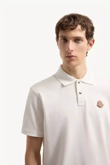 Moncler Logo Patch Cotton Piquet Polo Shirt | Thumbnail 6 Moncler Logo Patch Cotton Piquet Polo Shirt | Thumbnail 6