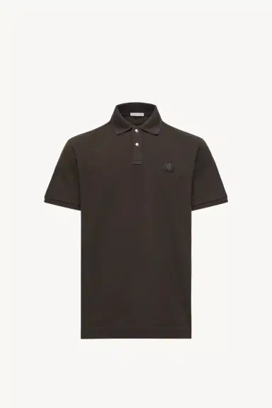 Moncler Logo Patch Cotton Piquet Polo Shirt | Thumbnail 2 Moncler Logo Patch Cotton Piquet Polo Shirt | Thumbnail 2
