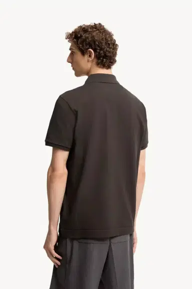 Moncler Logo Patch Cotton Piquet Polo Shirt | Thumbnail 6 Moncler Logo Patch Cotton Piquet Polo Shirt | Thumbnail 6