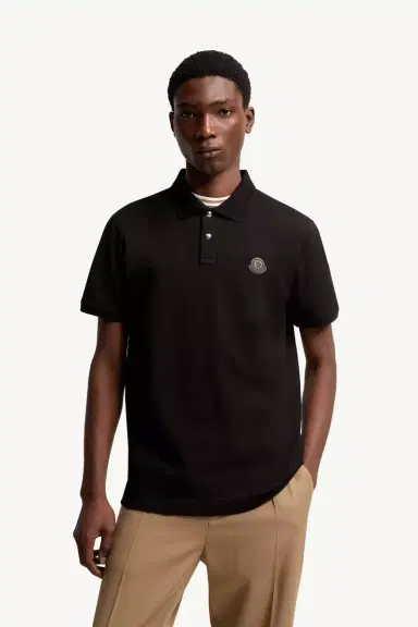 Moncler Logo Patch Cotton Piquet Polo Shirt | Thumbnail 5 Moncler Logo Patch Cotton Piquet Polo Shirt | Thumbnail 5