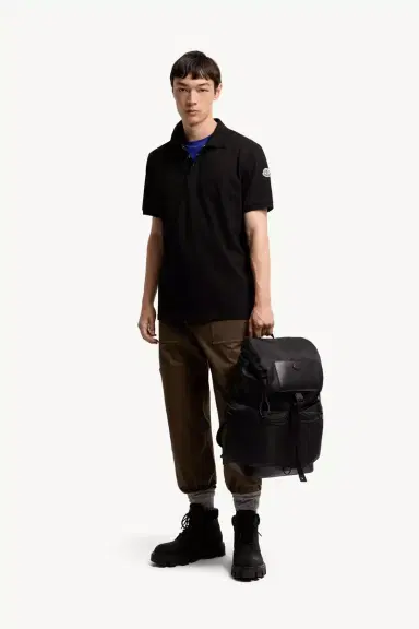 Moncler Logo Cotton Piquet Polo Shirt | Thumbnail 2 Moncler Logo Cotton Piquet Polo Shirt | Thumbnail 2