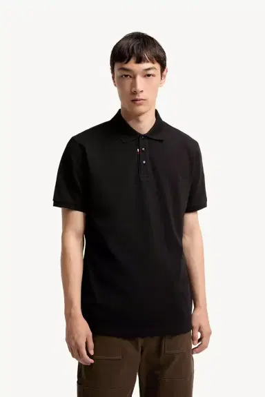 Moncler Logo Cotton Piquet Polo Shirt | Thumbnail 4 Moncler Logo Cotton Piquet Polo Shirt | Thumbnail 4
