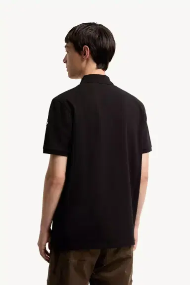 Moncler Logo Cotton Piquet Polo Shirt | Thumbnail 5 Moncler Logo Cotton Piquet Polo Shirt | Thumbnail 5