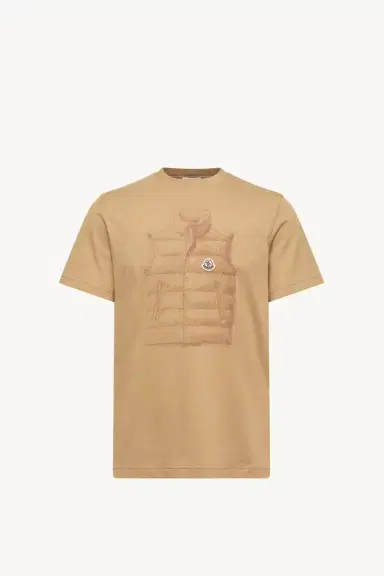 Moncler Down Jacket Print Cotton T-shirt | Thumbnail 2 Moncler Down Jacket Print Cotton T-shirt | Thumbnail 2