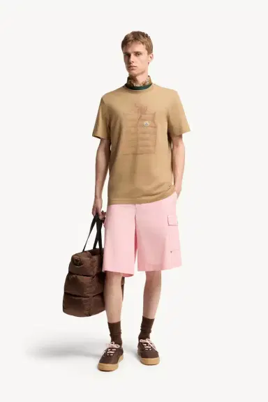 Moncler Down Jacket Print Cotton T-shirt | Thumbnail 3 Moncler Down Jacket Print Cotton T-shirt | Thumbnail 3