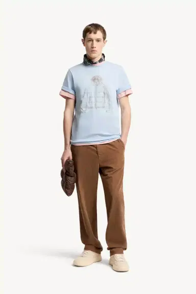 Moncler Down Jacket Print Cotton T-shirt | Thumbnail 3 Moncler Down Jacket Print Cotton T-shirt | Thumbnail 3